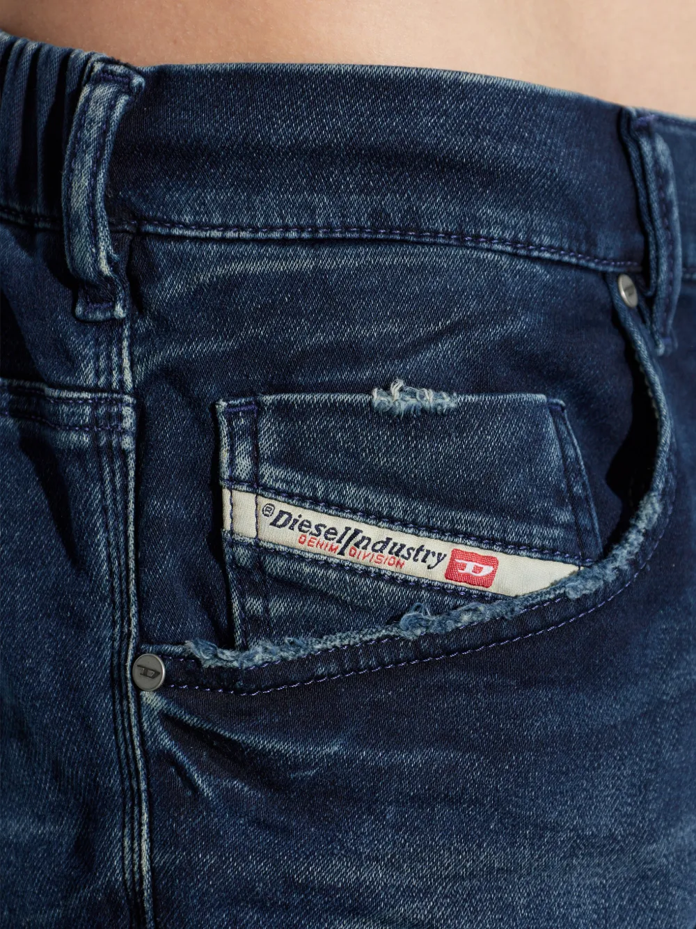Diesel D-Krooley-Short-Bw denim shorts met vervaagd effect Blauw
