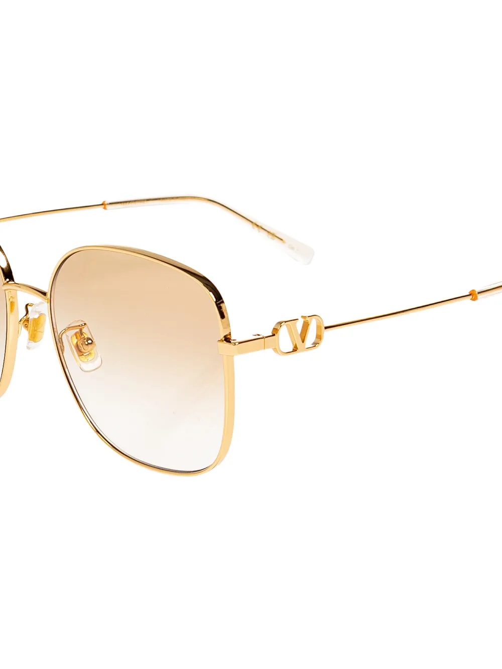 VALENTINO GARAVANI EYEWEAR VLogo zonnebril met vierkant montuur Goud