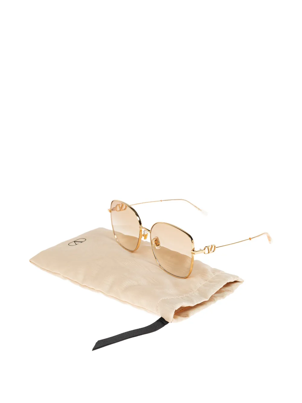 VALENTINO GARAVANI EYEWEAR VLogo zonnebril met vierkant montuur Goud