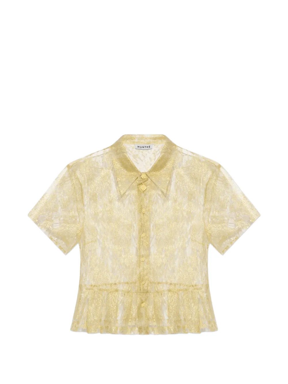 MUNTHE Bustona floral-lace ruffled blouse