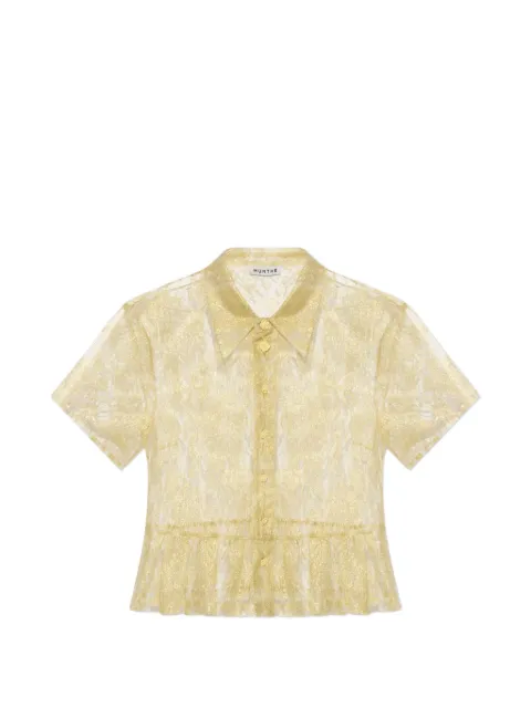 MUNTHE Bustona floral-lace ruffled blouse