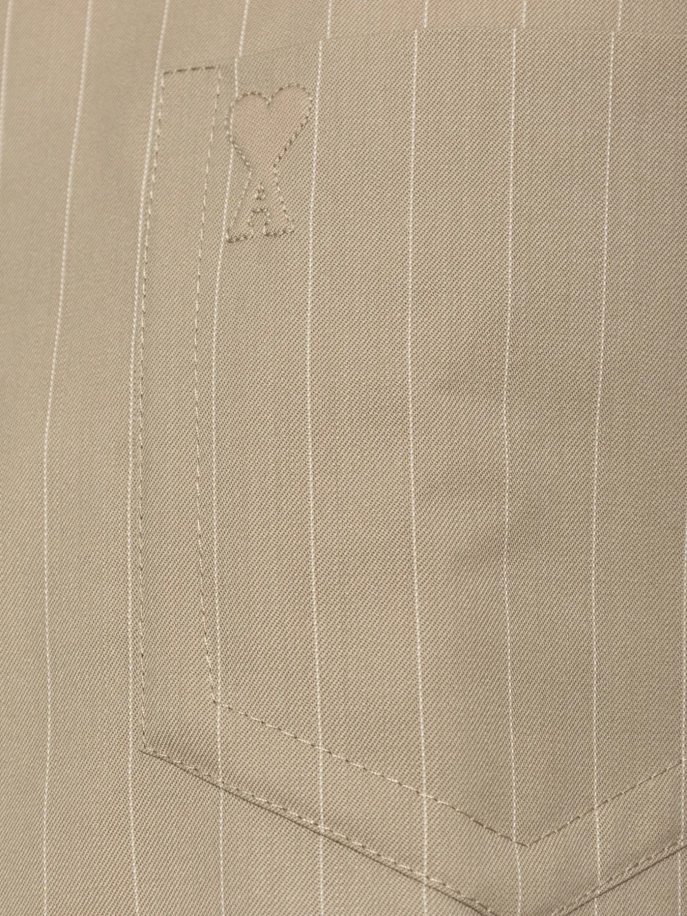 AMI Paris Blousejurk met krijtstreep Beige