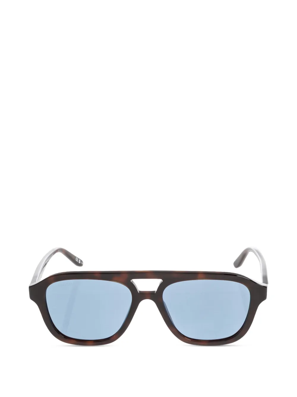 Balenciaga Eyewear Daily tortoiseshell-effect pilot sunglasses - Braun