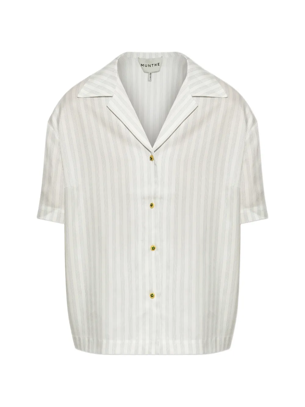MUNTHE Brianda pinstripe-pattern short-sleeved shirt