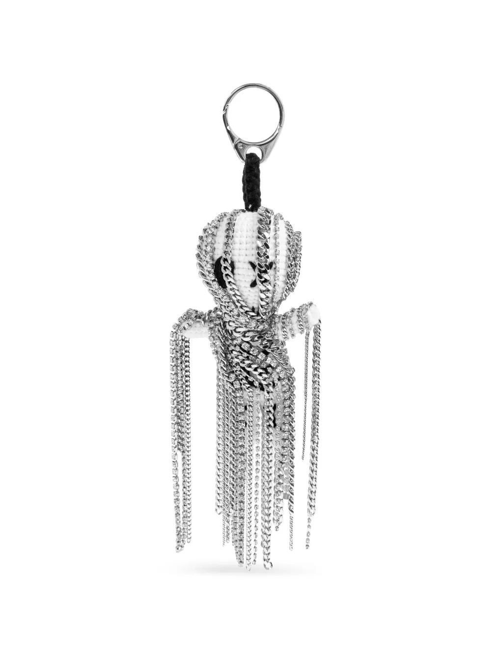 Alexander McQueen chain-embellished keyring - Bianco