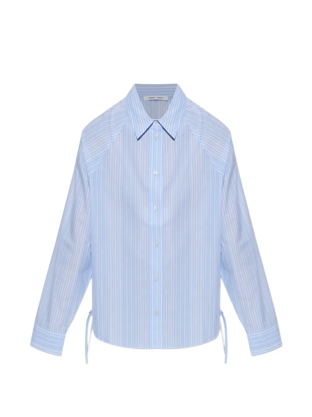 SAMSOE SAMSOE Sarita striped drawstring-hem shirt - Blau