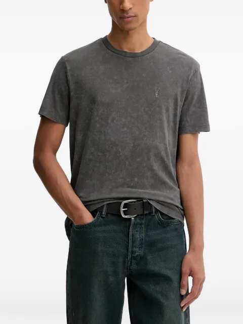 AllSaints Saka acid-wash Ramskull-embroidered T-shirt