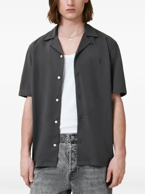 AllSaints Hudson logo-embroidered short-sleeve shirt