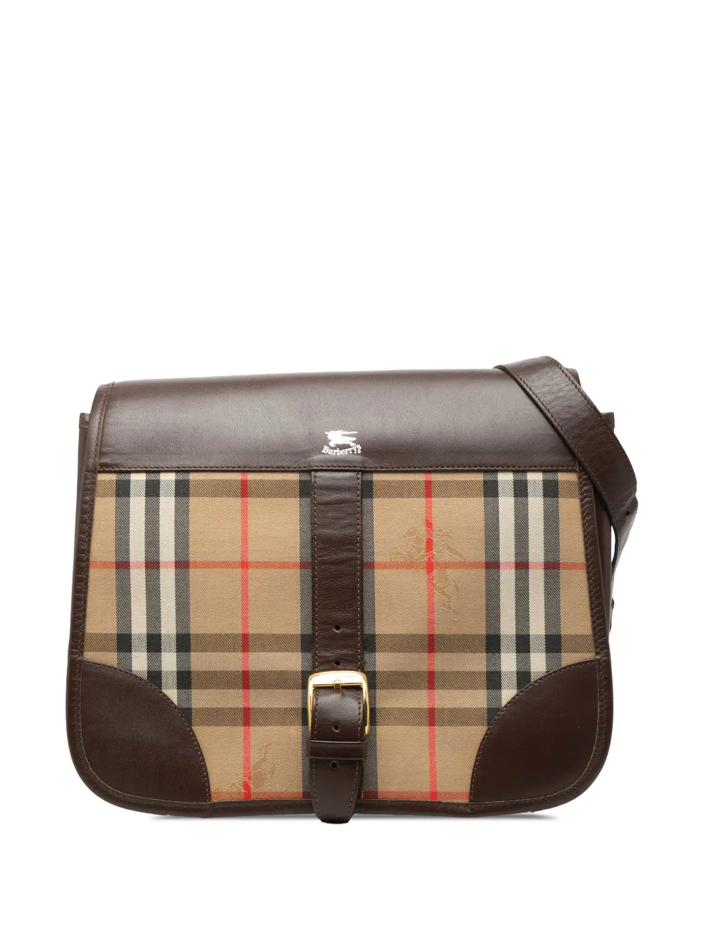 Burberry Pre-Owned 20th Century Haymarket Check Canvas crossbody bag - Nude