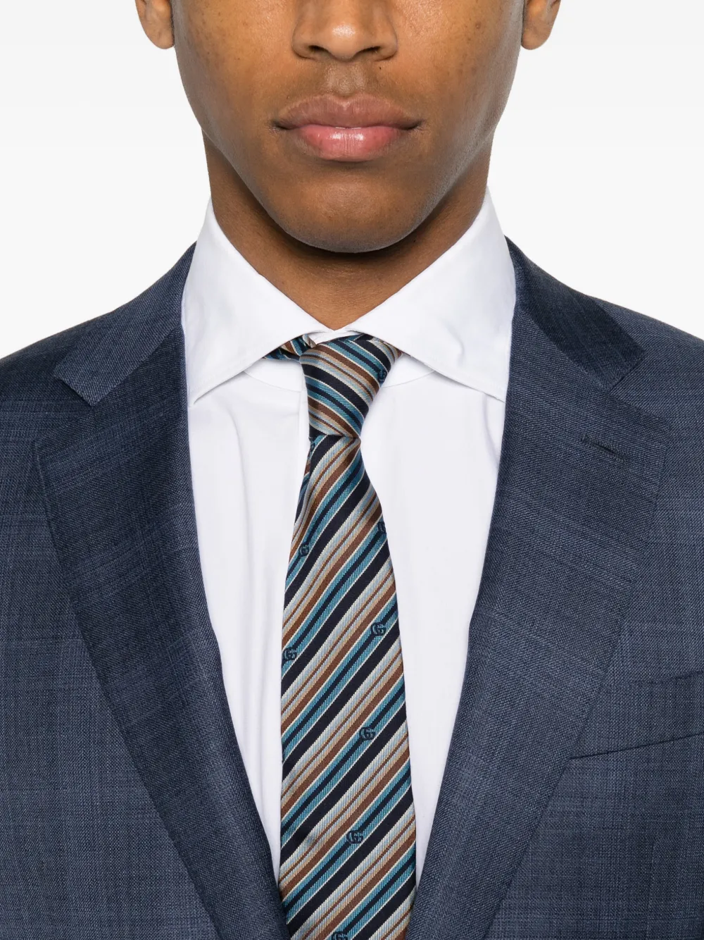 Canali Geruit pak Blauw