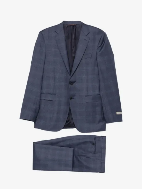 Canali check-pattern wool suit