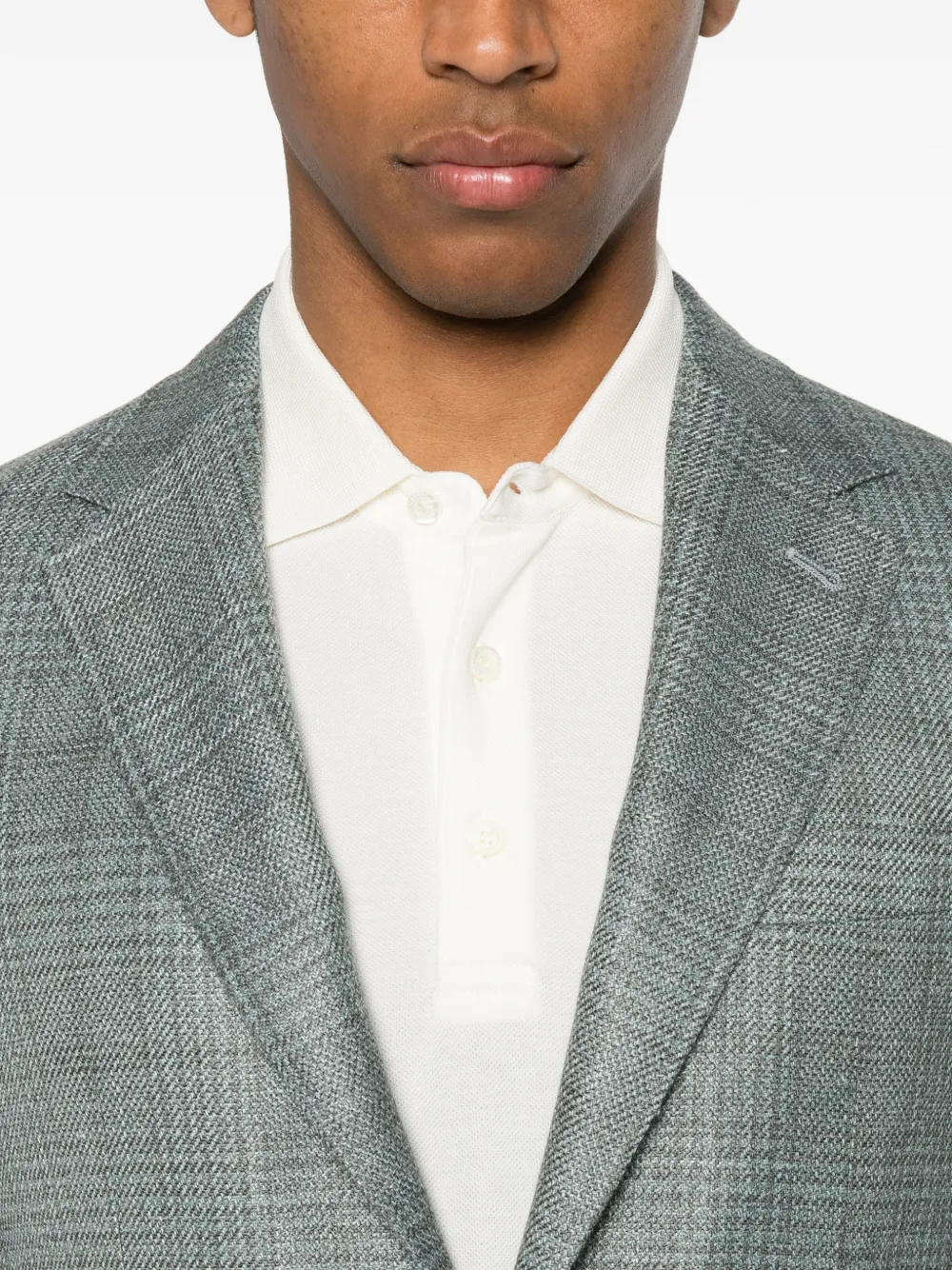 Canali Geruite blazer Blauw