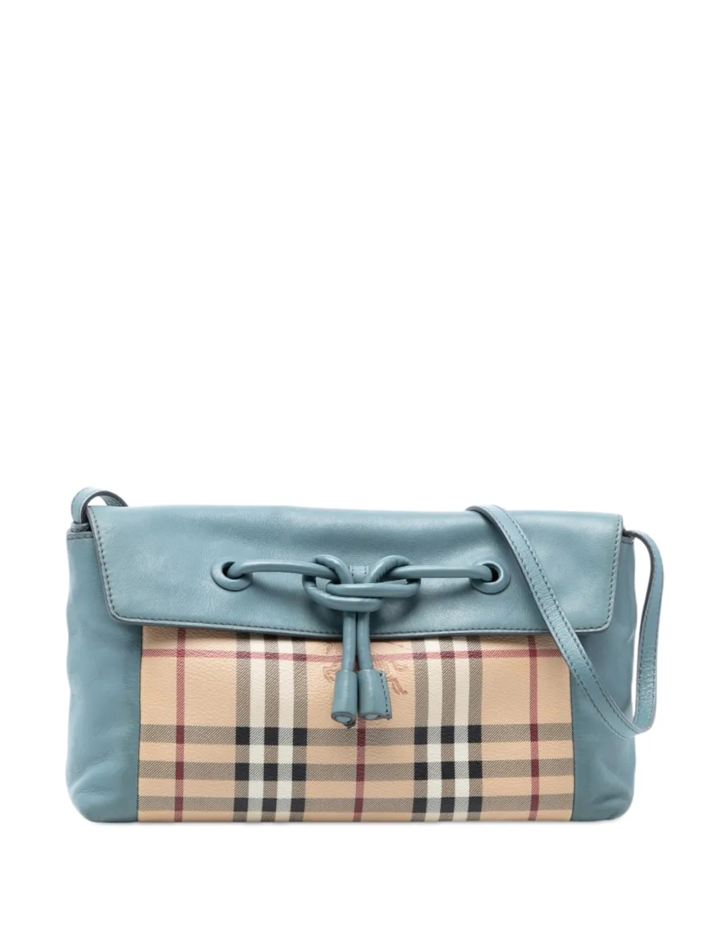 Burberry Pre-Owned 2000-2017 Haymarket Check Coated Canvas Leah crossbody bag - Blau