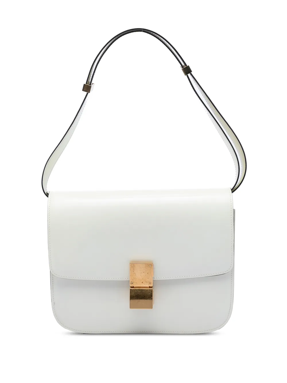 Celine Pre-Owned 2016 Medium Calfskin Classic Box crossbody bag - Bianco