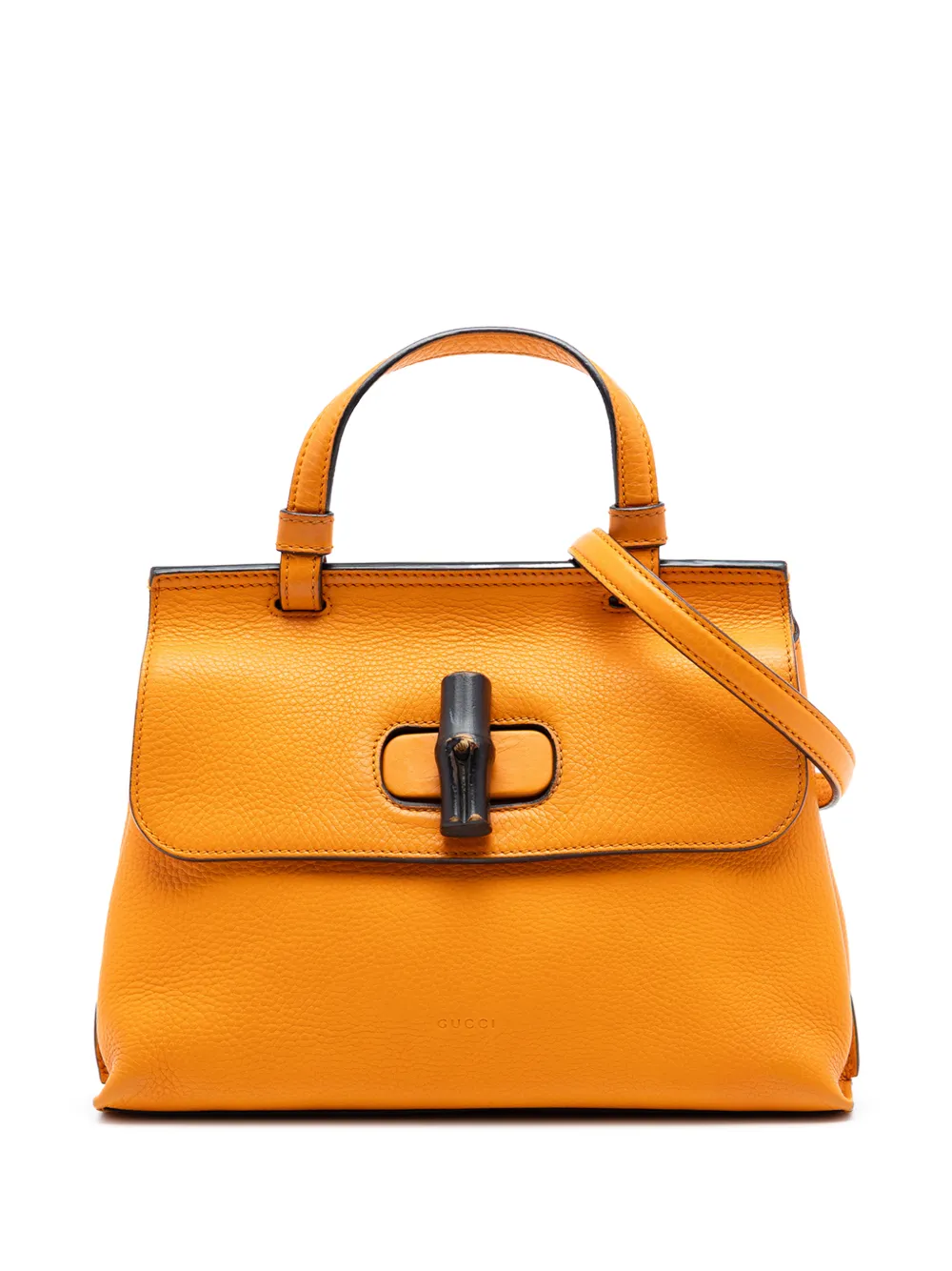 Gucci Pre-Owned 2016-2025 Small Leather Bamboo Daily satchel - Arancione