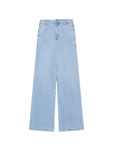 GCDS stone-washed wide-leg jeans