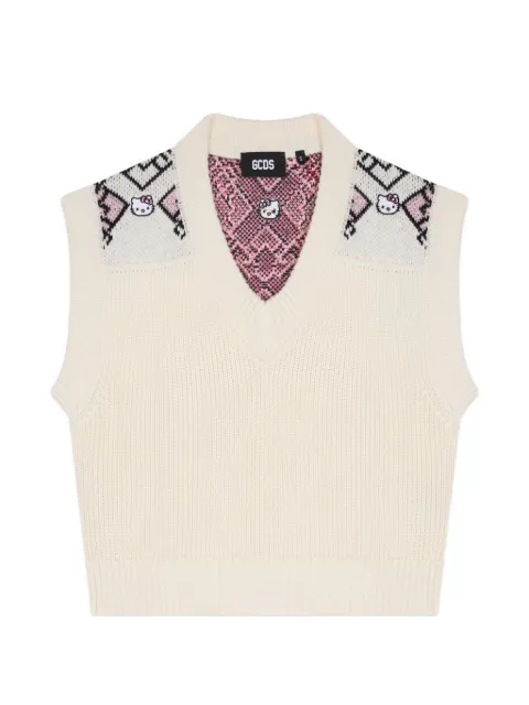 GCDS x Hello Kitty gilet à losanges