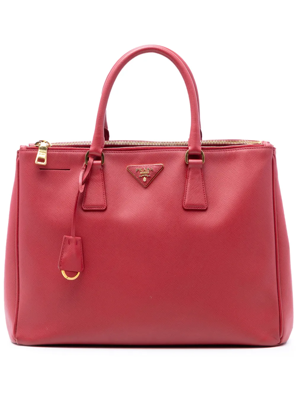 Prada Pre-Owned 2010-2026 Large Saffiano Lux Galleria Double Zip satchel - Rosso