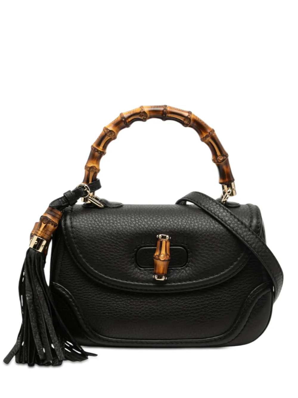 Gucci Pre-Owned 2000-2015 Small Leather New Bamboo Satchel handbag - Nero