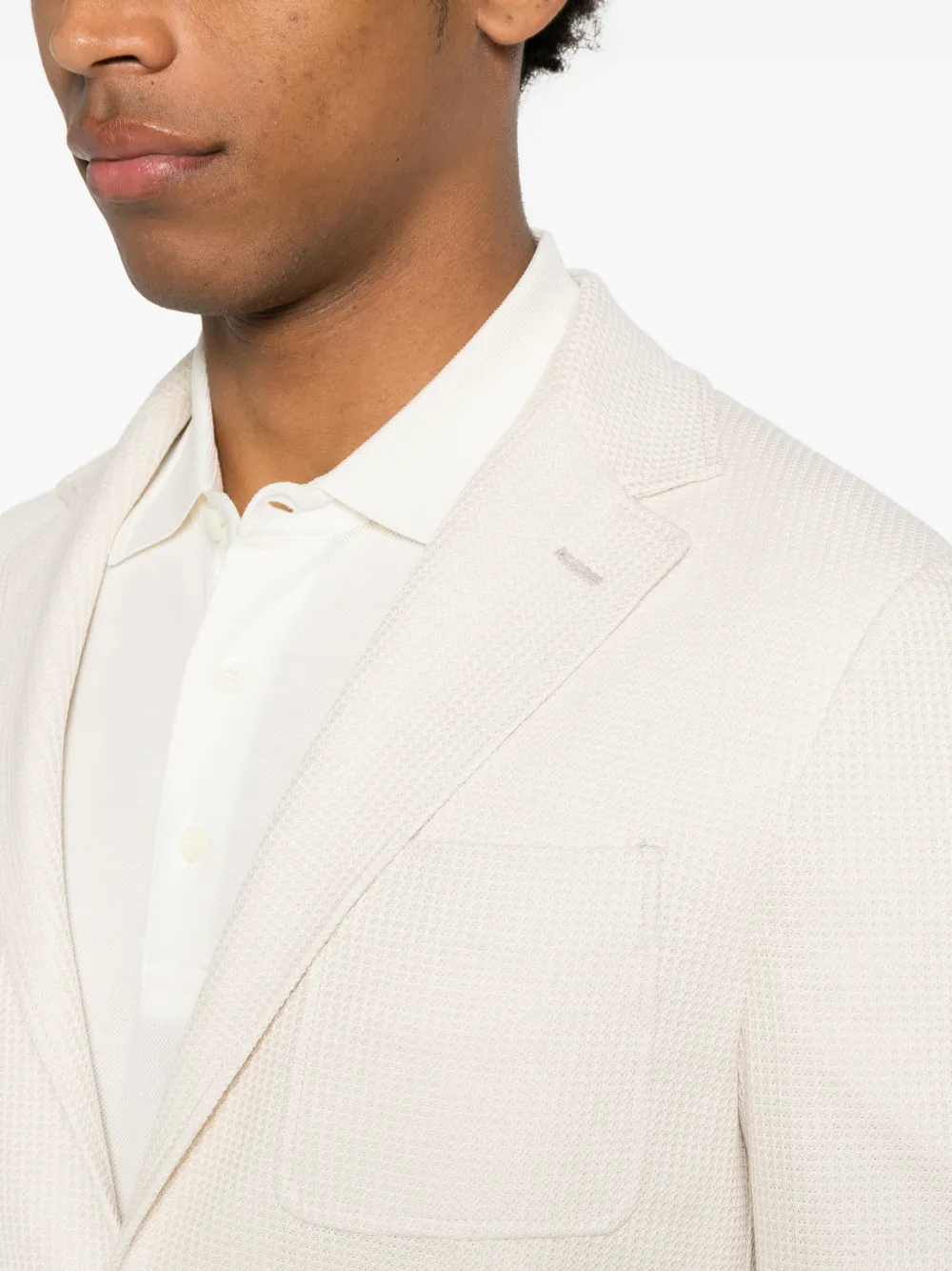 Canali Blazer met enkele rij knopen Wit