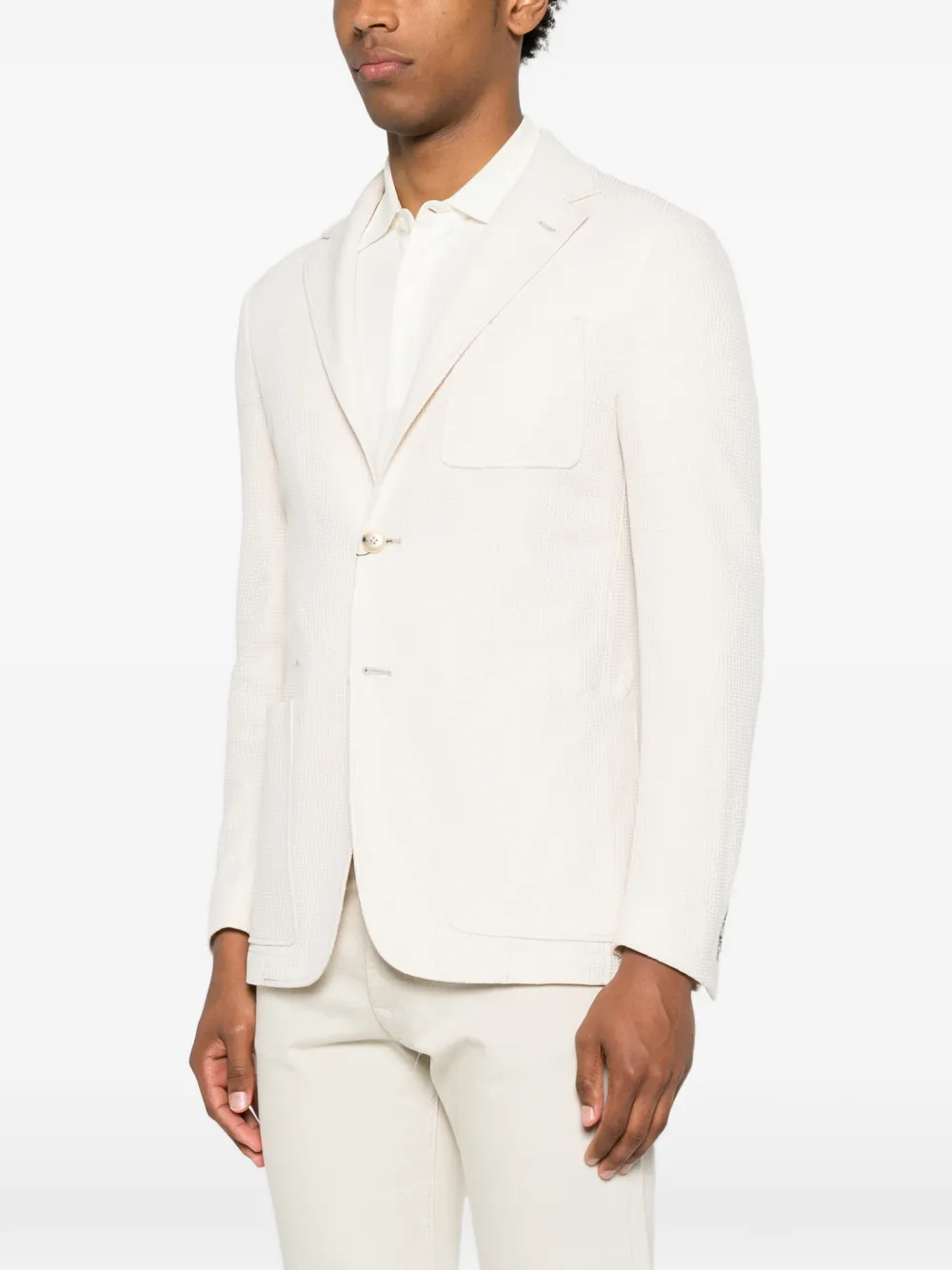 Canali Blazer met enkele rij knopen Wit