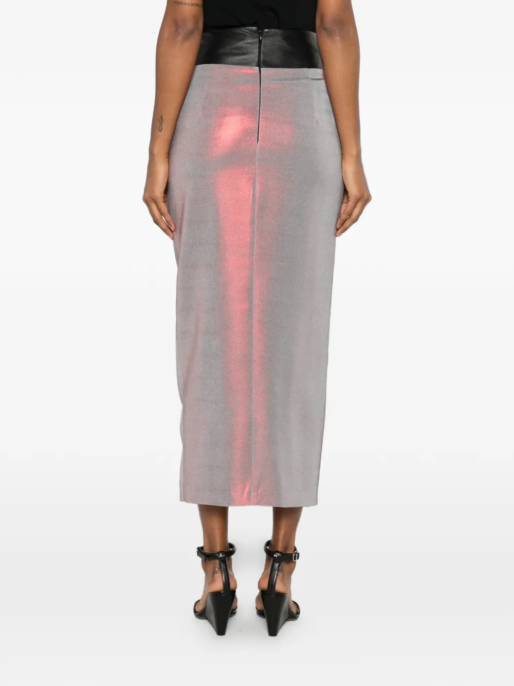 MITILIANE COUTURE Button-up midi-rok Grijs