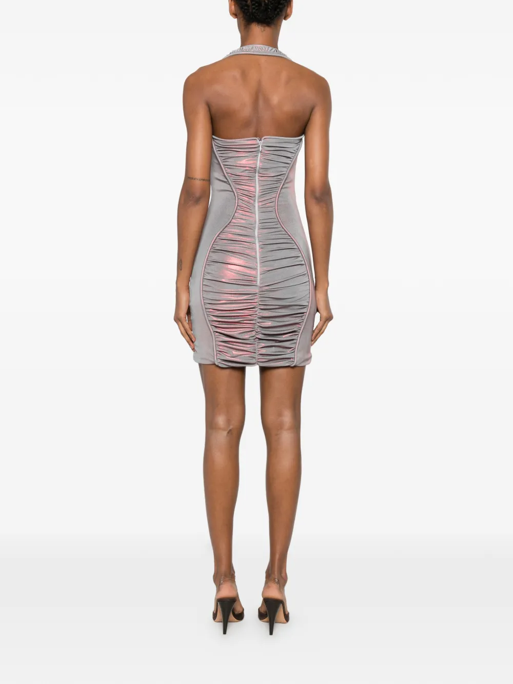 MITILIANE COUTURE Mini-jurk met spiraalvormige cup Grijs