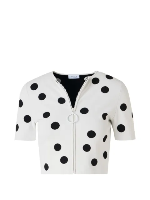 Akris Punto polka-dot cropped cardigan
