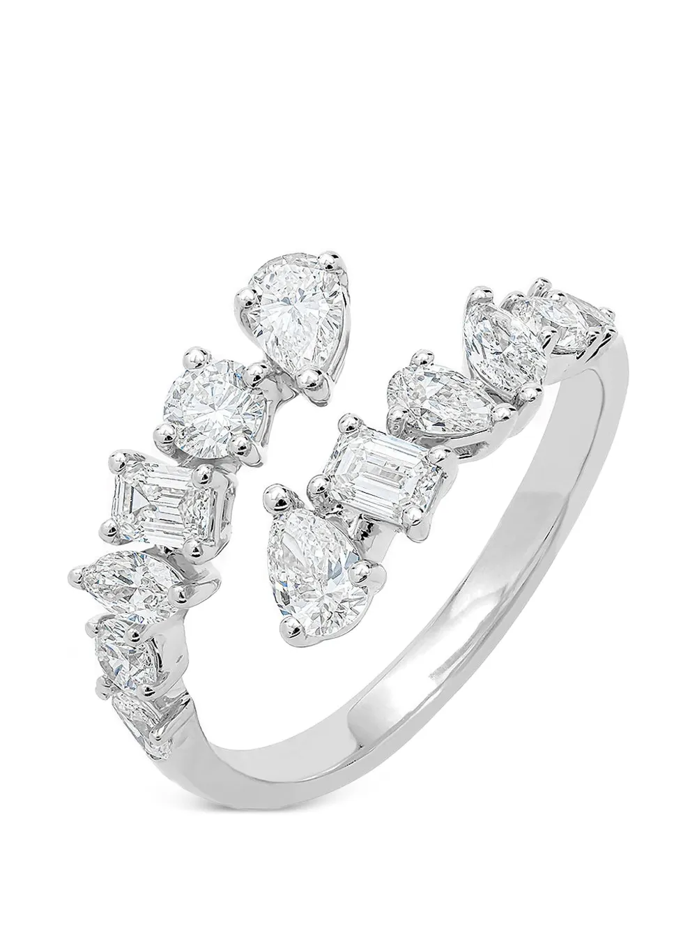 Azzaro diamond open ring - Argento
