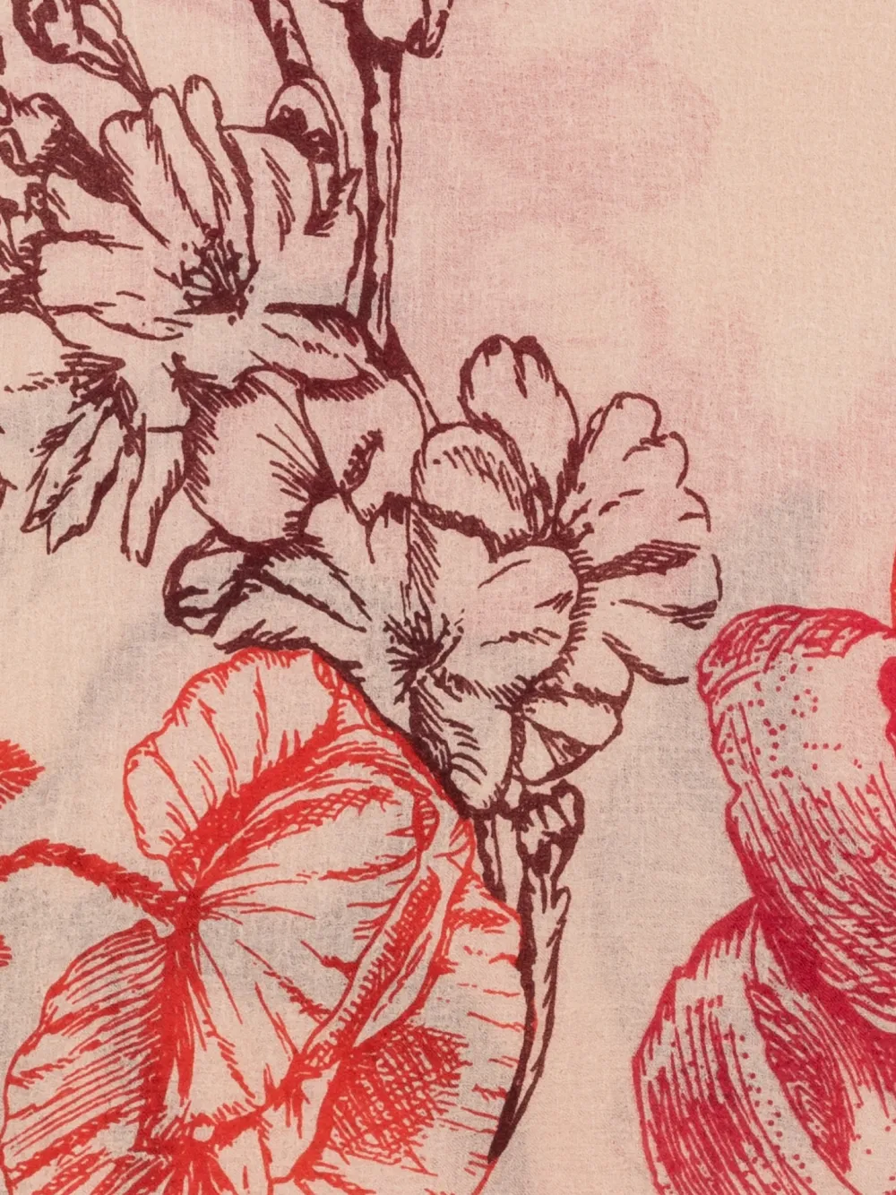  Mouleta Fular Con Estampado Floral - Neutro 