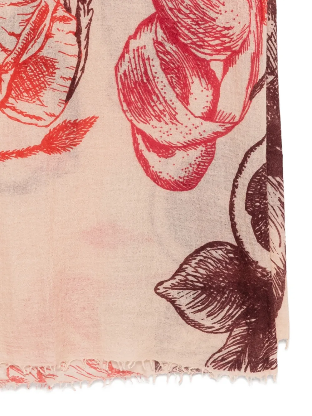  Mouleta Fular Con Estampado Floral - Neutro 
