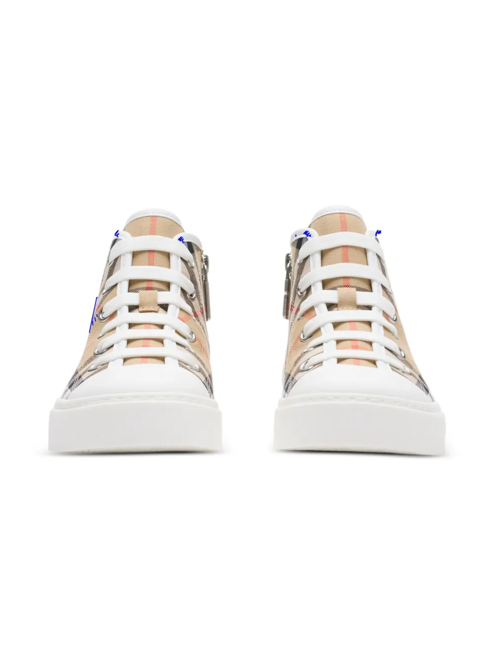 Burberry Kids Check high-top sneakers Beige