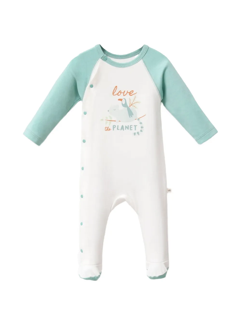 moi noi graphic-print babygrow - Weiß