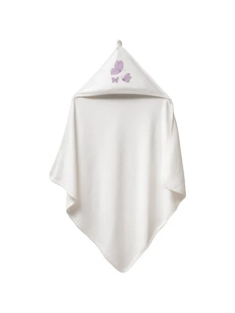 moi noi butterfly-print hooded towel