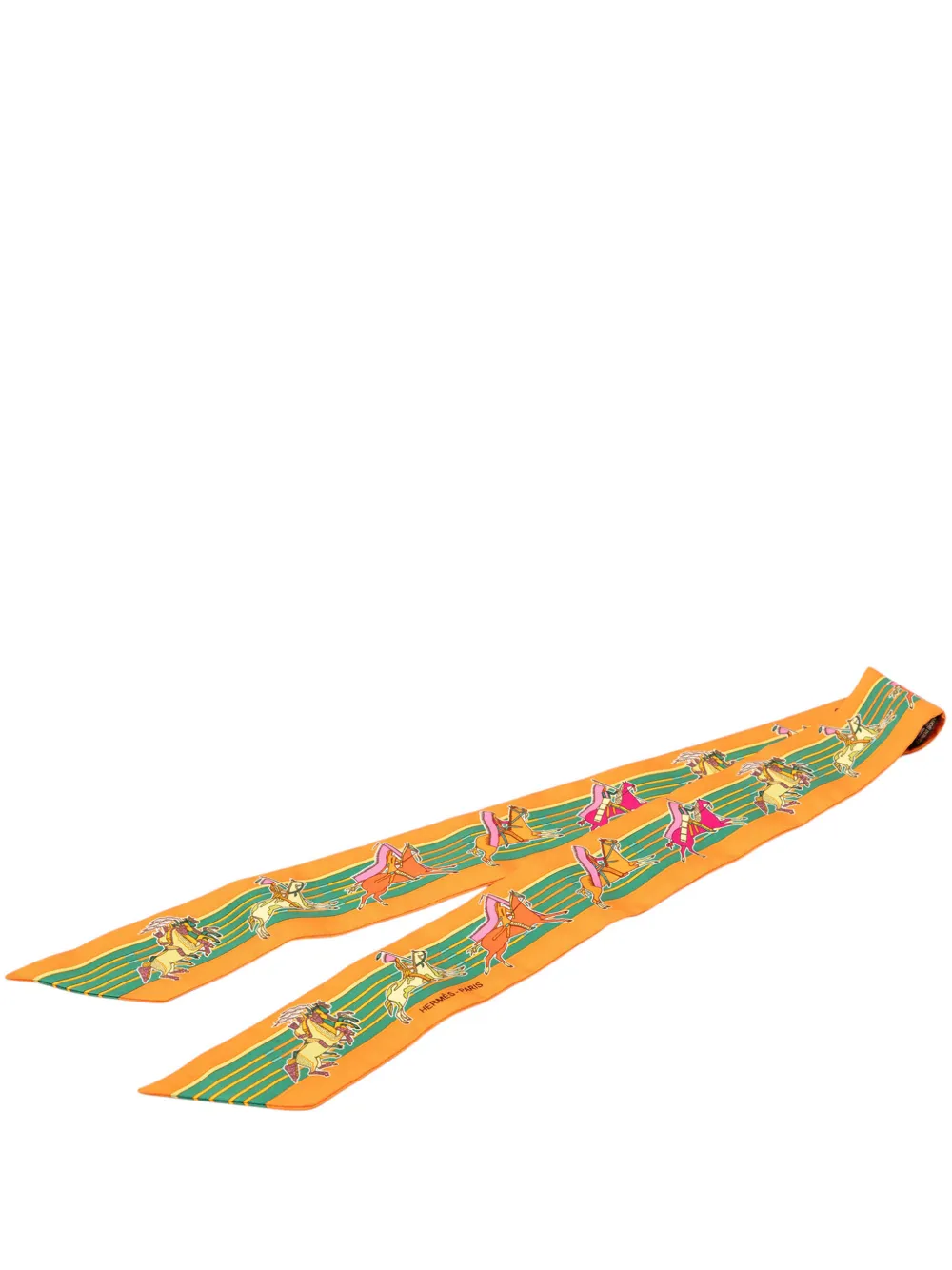 Hermès Pre-Owned 2010-2026 Pani La Shar Pawnee Twilly Silk Scarf scarves - Grün