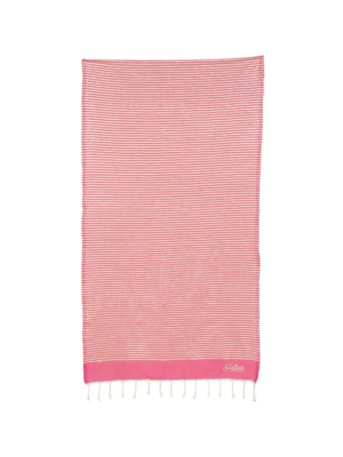 MC2 Saint Barth Foutas striped fringed beach towel