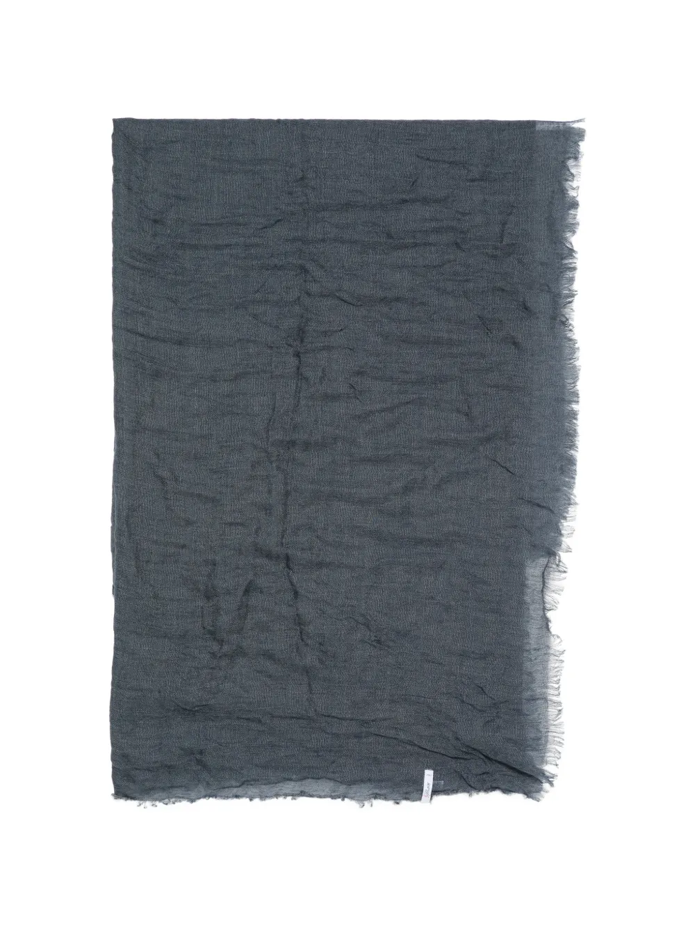 Botto Giuseppe fringed crinkled scarf - Blau