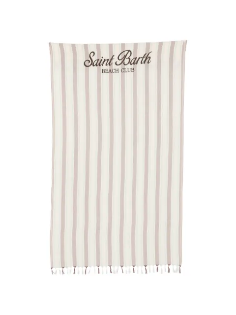 MC2 Saint Barth Foutas Light striped fringed beach towel