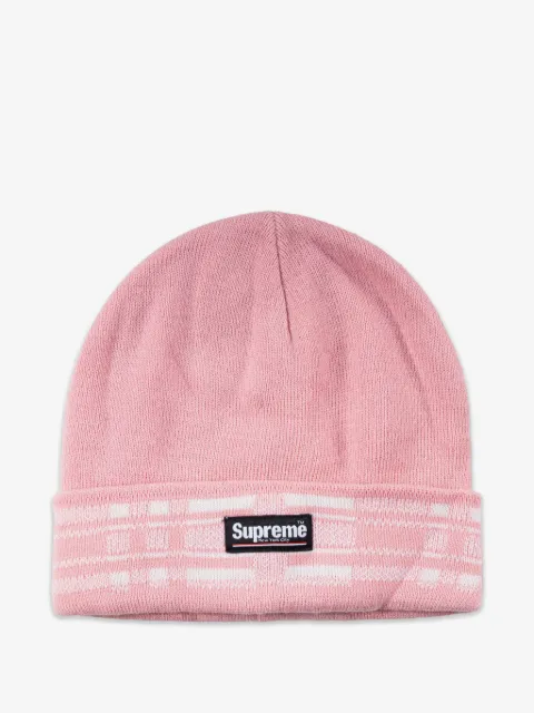 Supreme bonnet à revers à carreaux