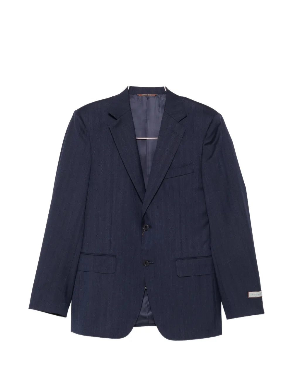Canali herringbone wool suit - Blu