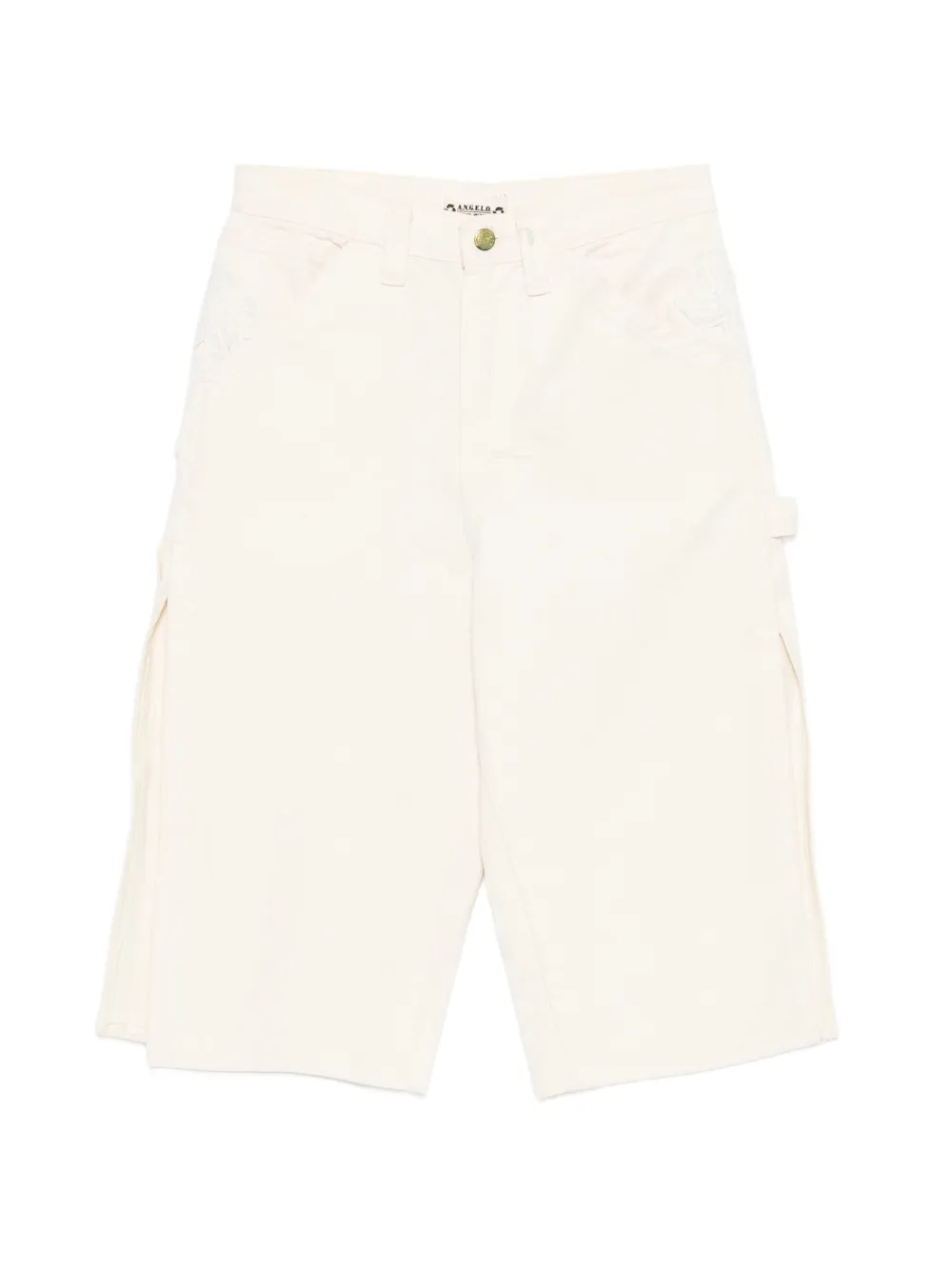 A.N.G.E.L.O. Vintage Upcycling embroidered cropped trousers - Toni neutri