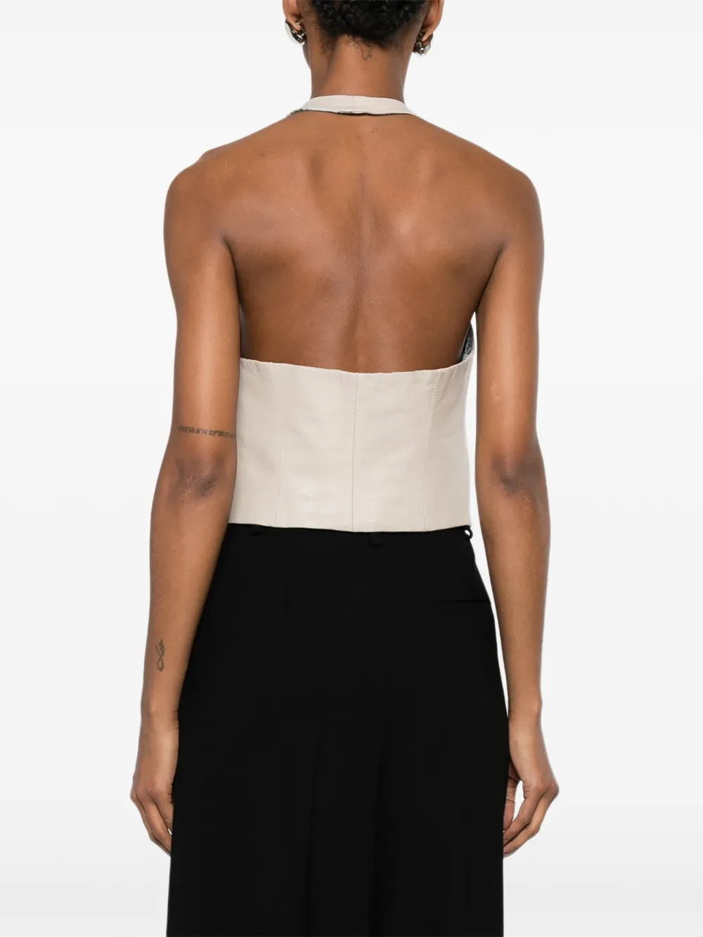 MITILIANE COUTURE Gilet met knopen Beige