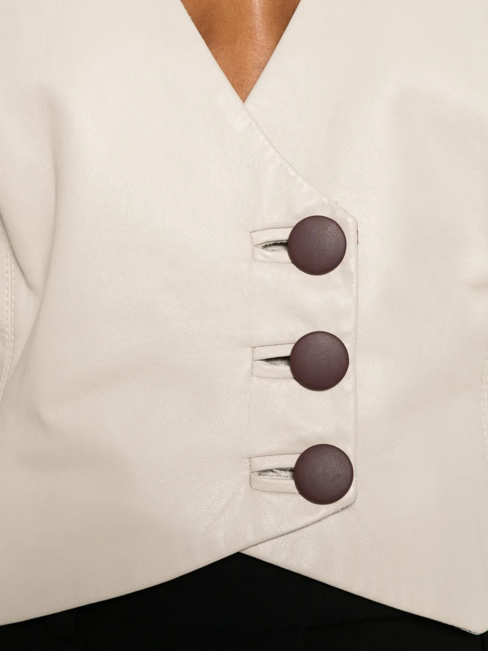 MITILIANE COUTURE Gilet met knopen Beige