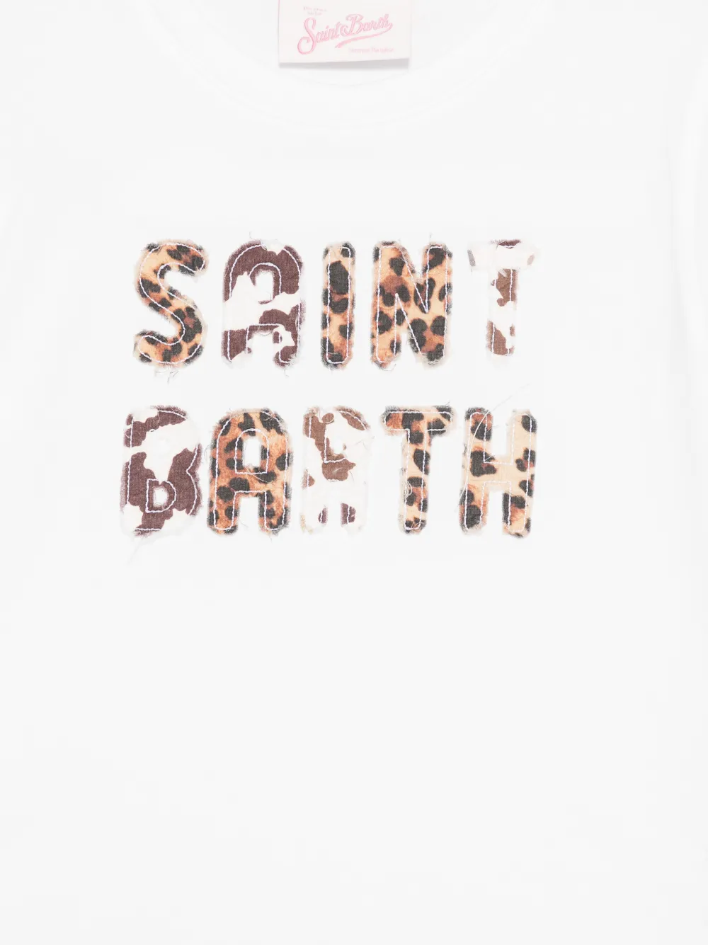 MC2 Saint Barth Kids T-shirt met logopatch Wit
