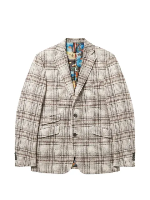 ABSEITS check-pattern tailored-fit jacket