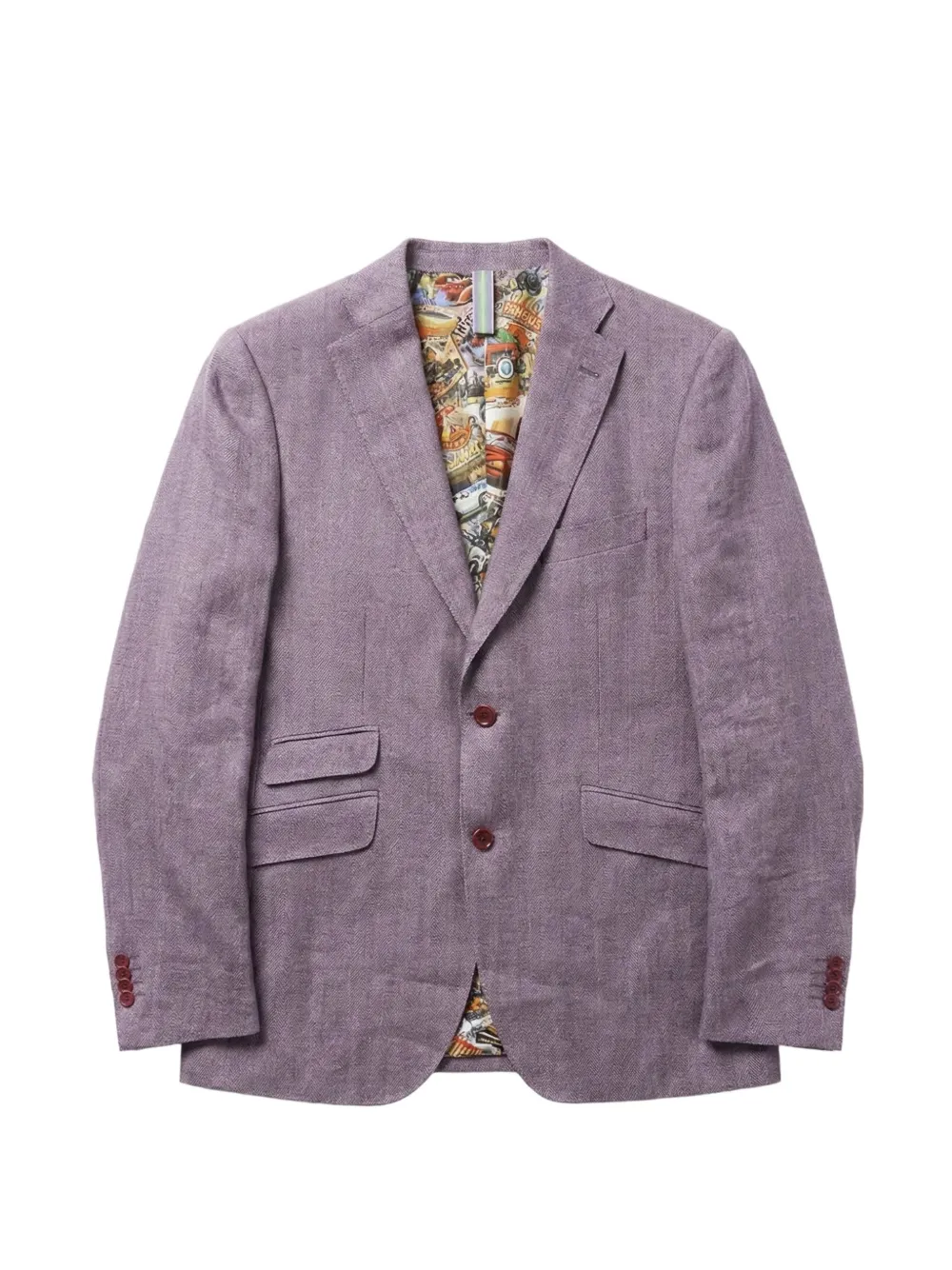 ABSEITS graphic-lining single-breasted blazer - Violett