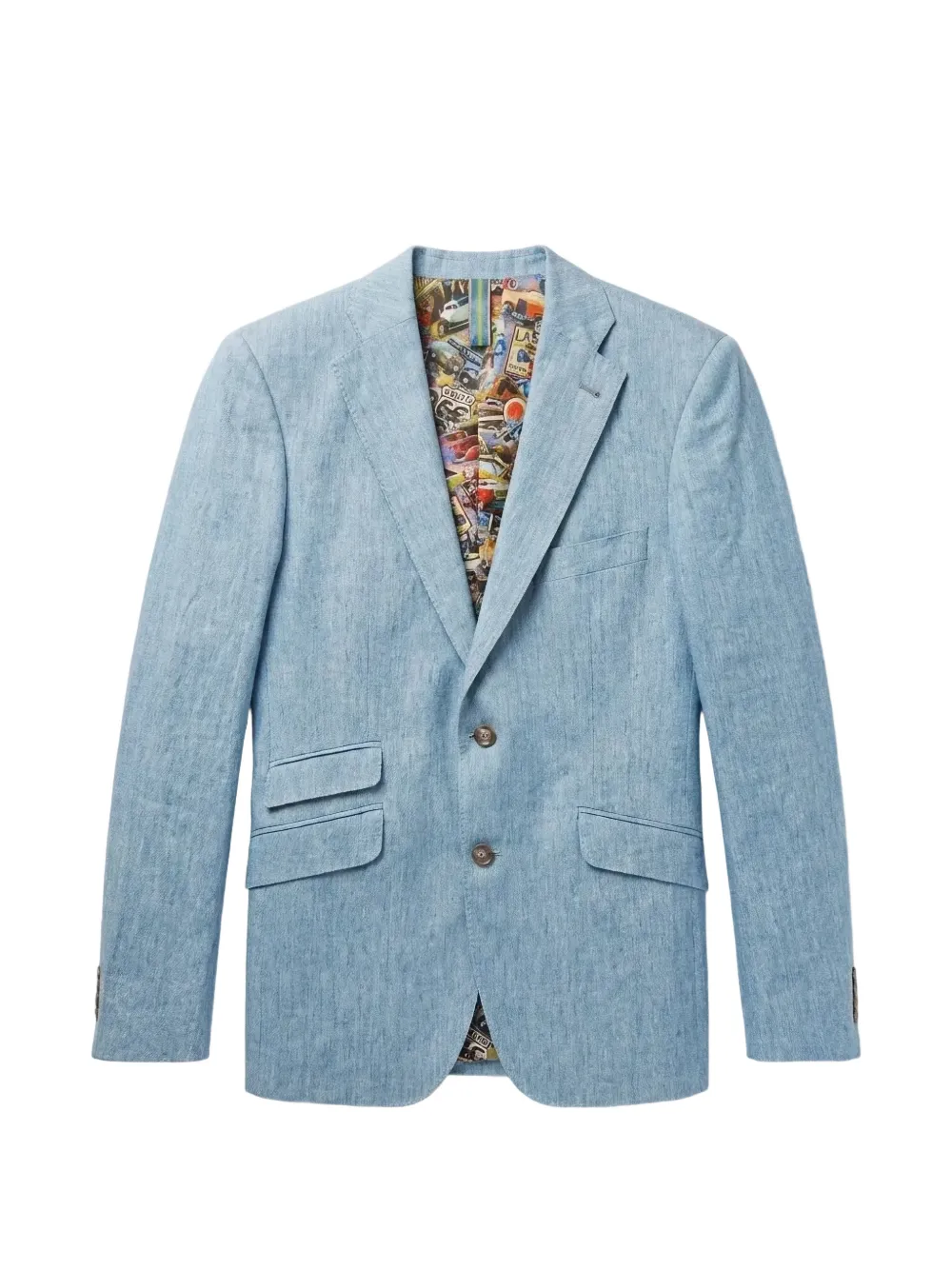 ABSEITS graphic-inlay tailored blazer - Blau