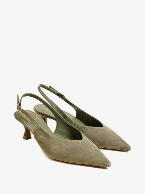 Poche Paris pointed-toe slingback pumps