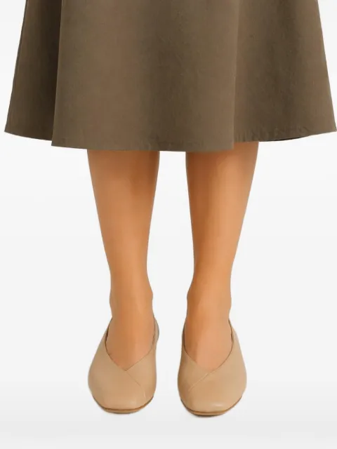 Poche Paris square-toe leather ballet flats