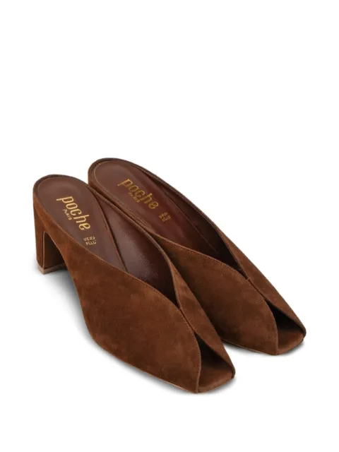 Poche Paris suede peep-toe sandals
